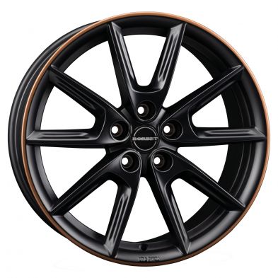 BORBET LX18 Black-Matt-Rim-Copper 18/8